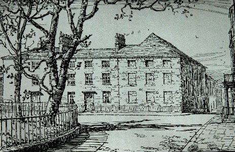 The original church building in Dalton Square, as illustrated in the parish history by Fr Billington (1910)