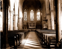 Interior of St Peter's on its opening in 1859