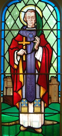 St Edmund Arrowsmith window, located in the Cathedral entrance