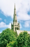 The Cathedral's impressive 240ft spire is visible from many parts of Lancaster